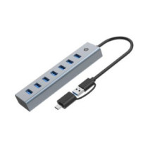 Hub usb 3.0 conceptronic hubbies21g 7 puertos  usb-c a  7xusb-a