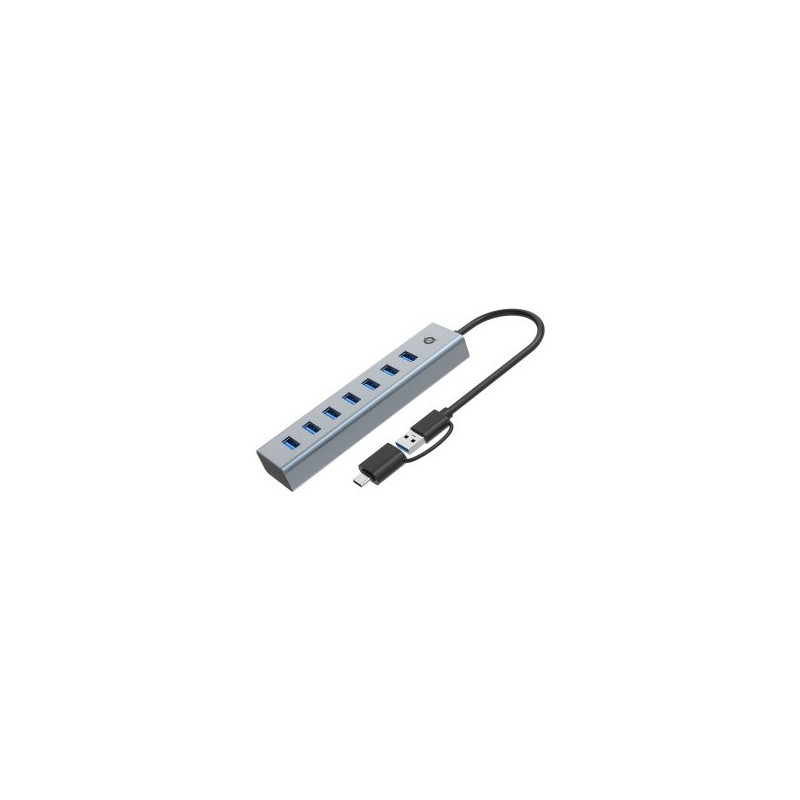Hub usb 3.0 conceptronic hubbies21g 7 puertos  usb-c a  7xusb-a