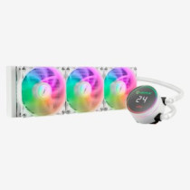 Sistema de refrigeracion liquida unyka uk353101 aquastorm 360 blanco 3x vent. 120mm 1800 rpm argb di