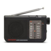 Radio analogica con altavoz aiwa rs-55 black sintonizador analogico altavoz integrado y jack 3.5mm
