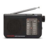 Radio analogica con altavoz aiwa rs-55 black sintonizador analogico altavoz integrado y jack 3.5mm