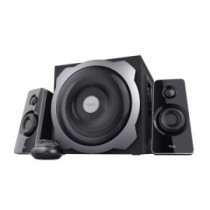 Altavoces 2.1 trust tytan subwoofer de madera, mando a distancia potencia salida 60w rms negro*