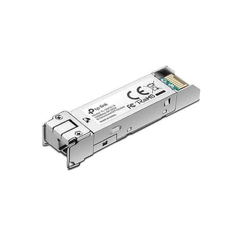 Transceiver tp-link sm321b-2 bidireccional wdm giga monomodo lc tx:1310nm/rx:1550nm hasta 2km