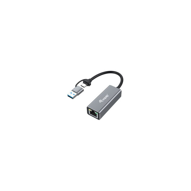 Adaptador de red usb-c 3.2 a 2.5gb rj45 incluye adaptador usb-a equip