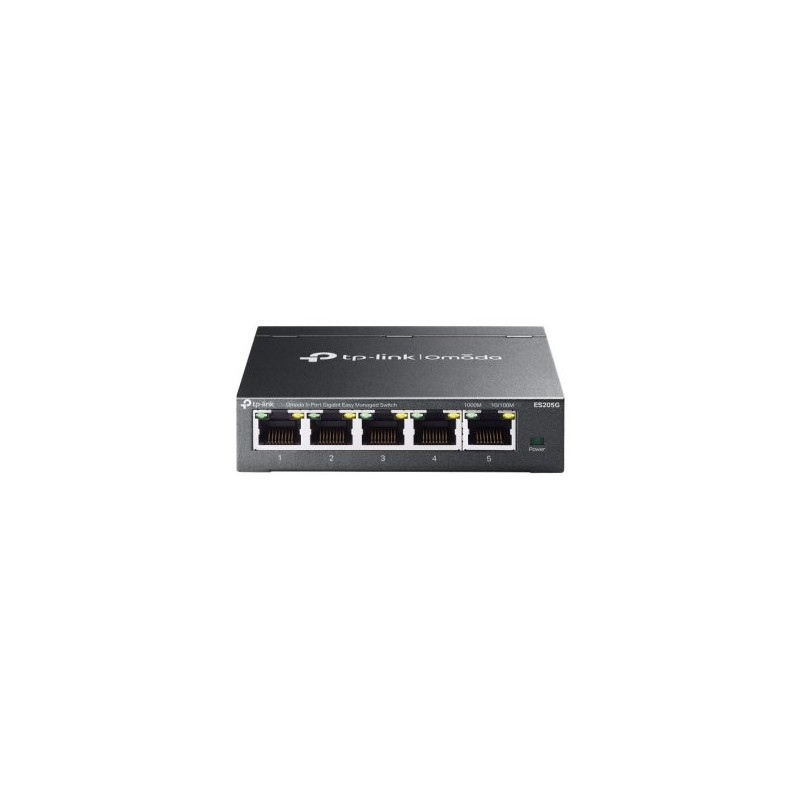 Switch gestionable tp-link es205g omada 5x rj45 1gb facil gestion carcasa metalica vlan qos
