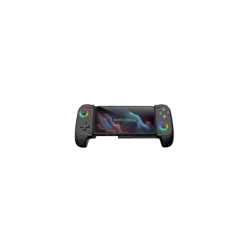 Gamepad bluetooth mars gaming mgpx para smartphones y multiplataforma usb-c 8h bateria rgb negro