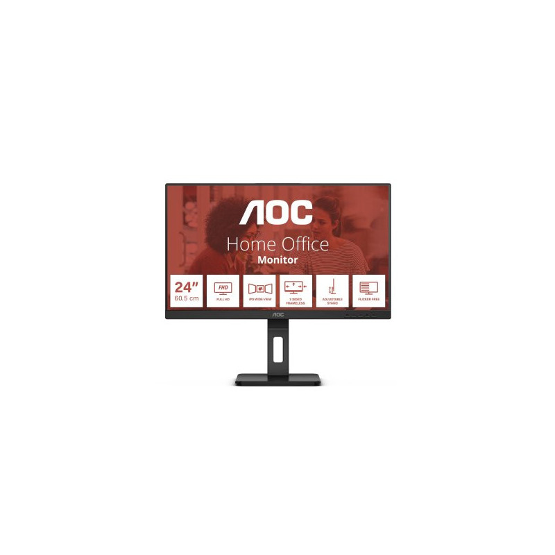 Monitor 24\ dp hdmi vga aoc 24e3qaf fhd 75hz 4ms vesa"