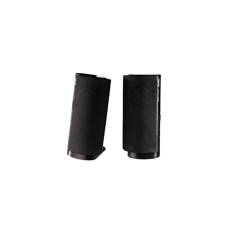 Altavoces 2.0 hama  jack 3.5mm alimentado por usb entrada para auriculares control de volumen