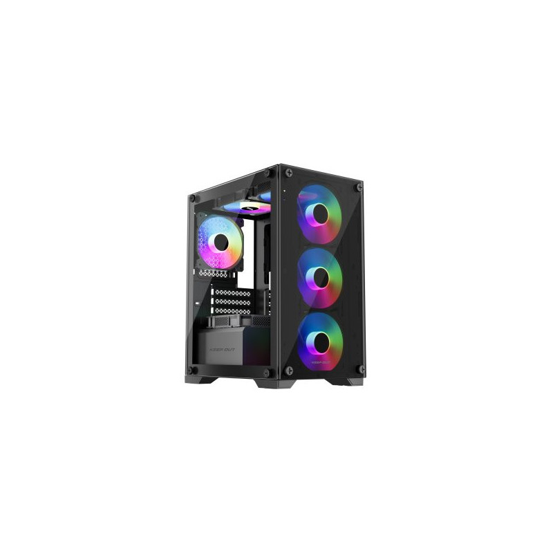 Caja microatx keep out xc-201 glass 1x3.5? 1x2.5? 1xusb2.0 1xusb3.0 gpu max 310mm lat cristal templa