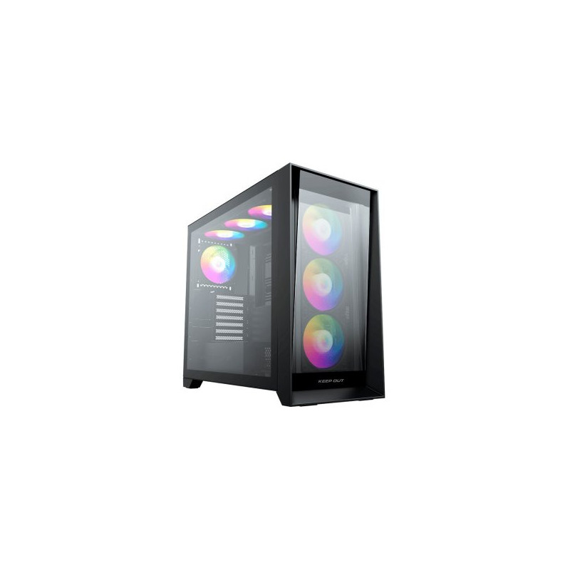 Caja e-atx keep out xc-911 pro xl 3x3.5? / 2.5? 1xusb-c 2xusb3.0 gpu max 425mm cristal temp