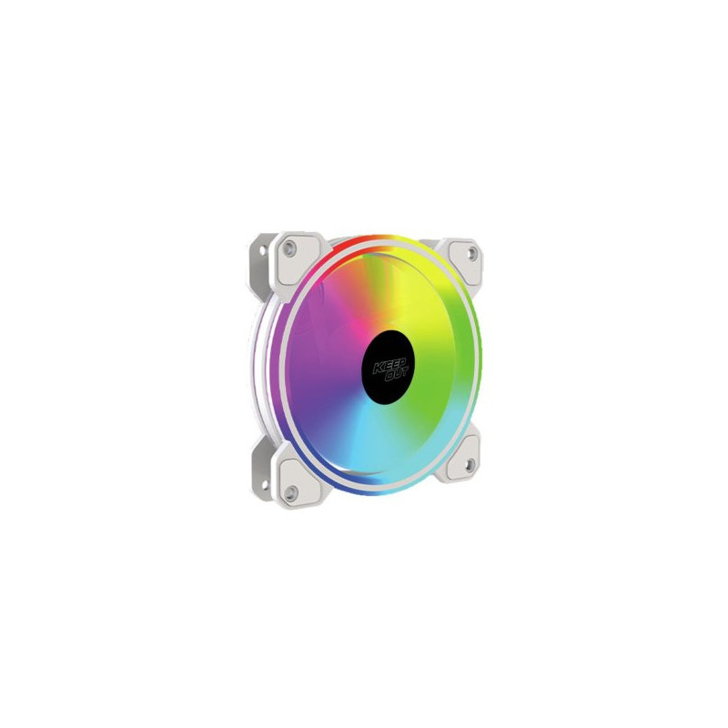 Ventilador interno keep out xfc-120drw argb 120mm 4 pin pwm color blanco