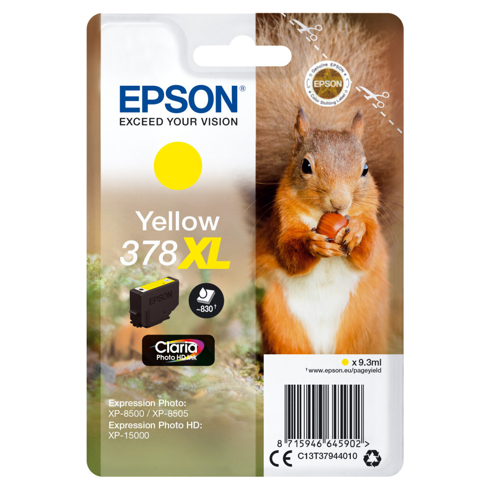 Tinta original epson t3794 xl amarillo c13t37944010 9.3ml