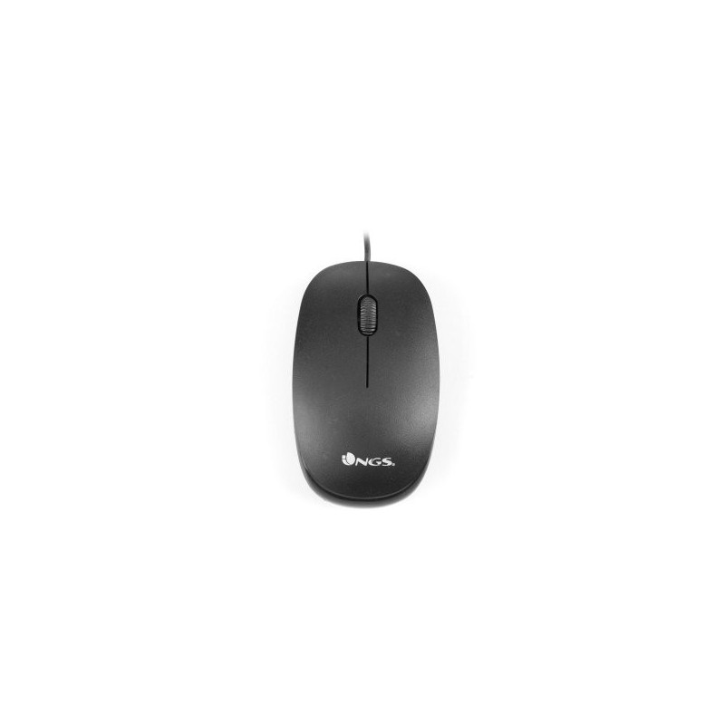 Mouse ngs flame black optico por cable con conexion usb-c