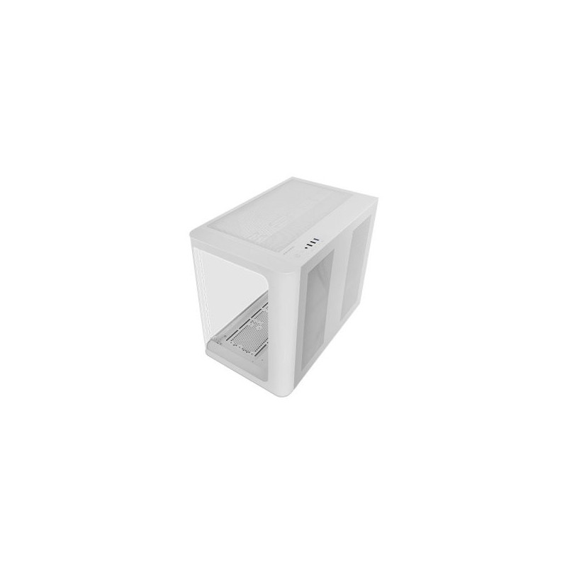 Caja microatx gaming mars gaming mcfusionm cristal curvado gpu 445mm 1x3.5 2x2.5 blanco