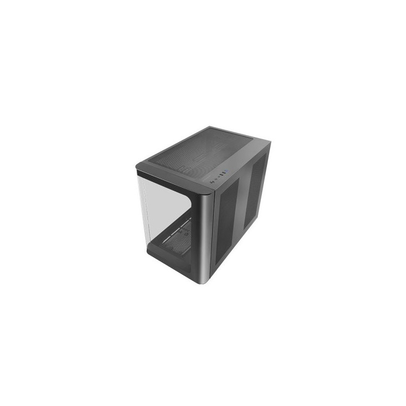 Caja microatx gaming mars gaming mcfusionm cristal curvado gpu 445mm 1x3.5 2x2.5 negro