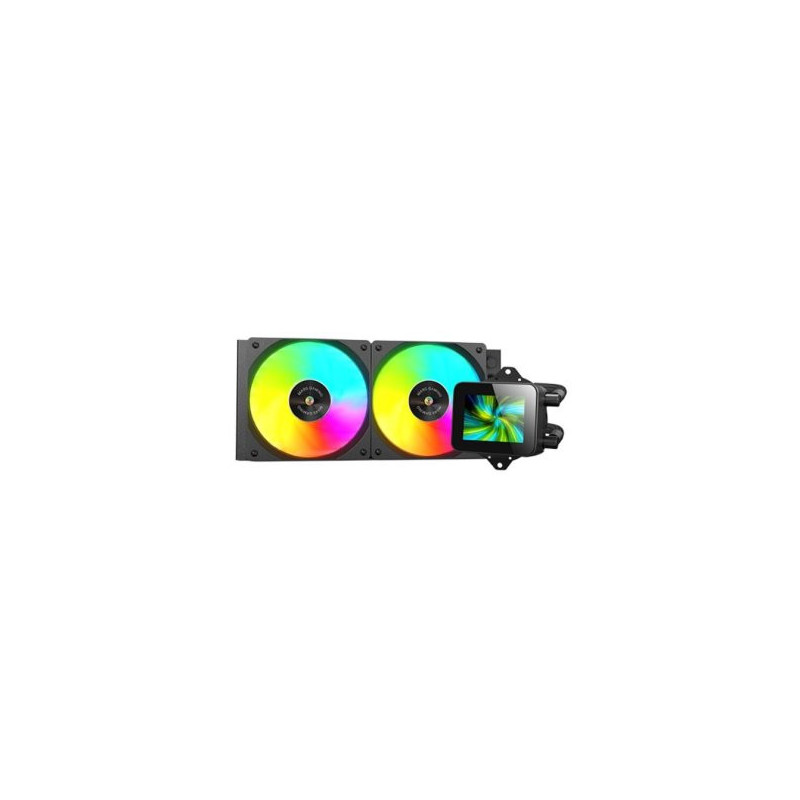 Sistema de refrigeracion liquida mars gaming mlvision240 negro 2x120mm argb tpd 500w pantalla lcd