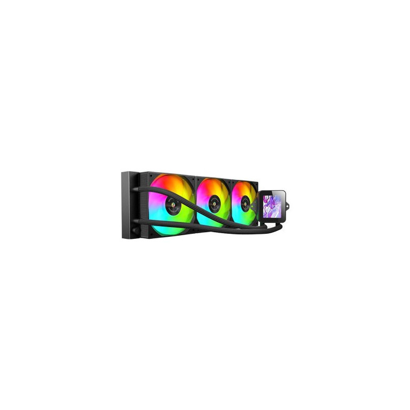 Sistema de refrigeracion liquida mars gaming mlvision360 negro 3x120mm argb tpd 500w pantalla lcd