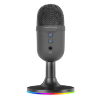 Microfono compacto mars gaming mmiccx usb negro de alta definicion 196khz 24bits enc arg base ajusta