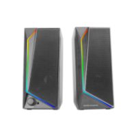 Altavoces 2.0 mars gaming ms72 black 15w jack 3.5mm iluminacion rgb control de volumen entrada jack