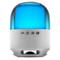Altavoz bluetooth portable mars gaming msfloww gris 15w deepbass bt microsd rgb 360 bat 6h