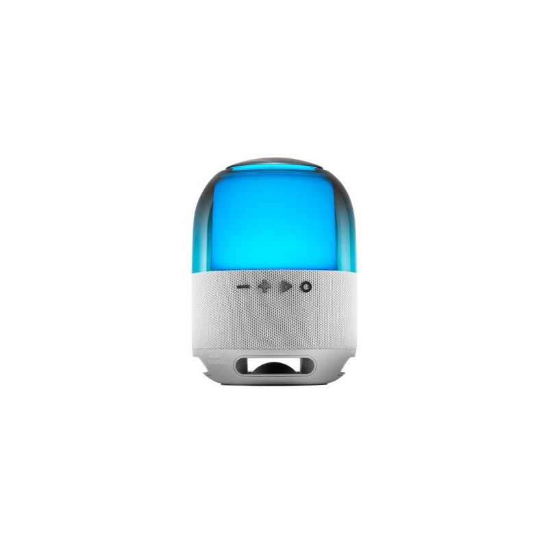 Altavoz bluetooth portable mars gaming msfloww gris 15w deepbass bt microsd rgb 360 bat 6h