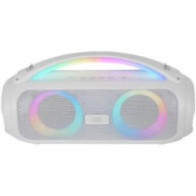 Altavoz bluetooth portable mars gaming mspulsew blanco 50w ultrabass rgb bat. 8h bt usb aux fm