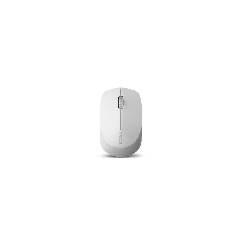 Mouse rapoo wireless y bluetooth m100 silent 2.4g ghz bt 4.0 usb 3.0 3 botones 1300 ppp gris claro