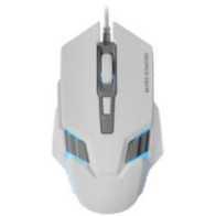 Mouse mars gaming mm024w rgb flow 4000 dpi ajustable 6 botones mecanicos huano color blanco
