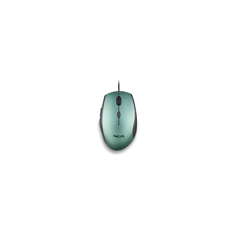 Mouse ngs ergo moth ice con cable y botones silenciosos. adaptador usb a tipo c