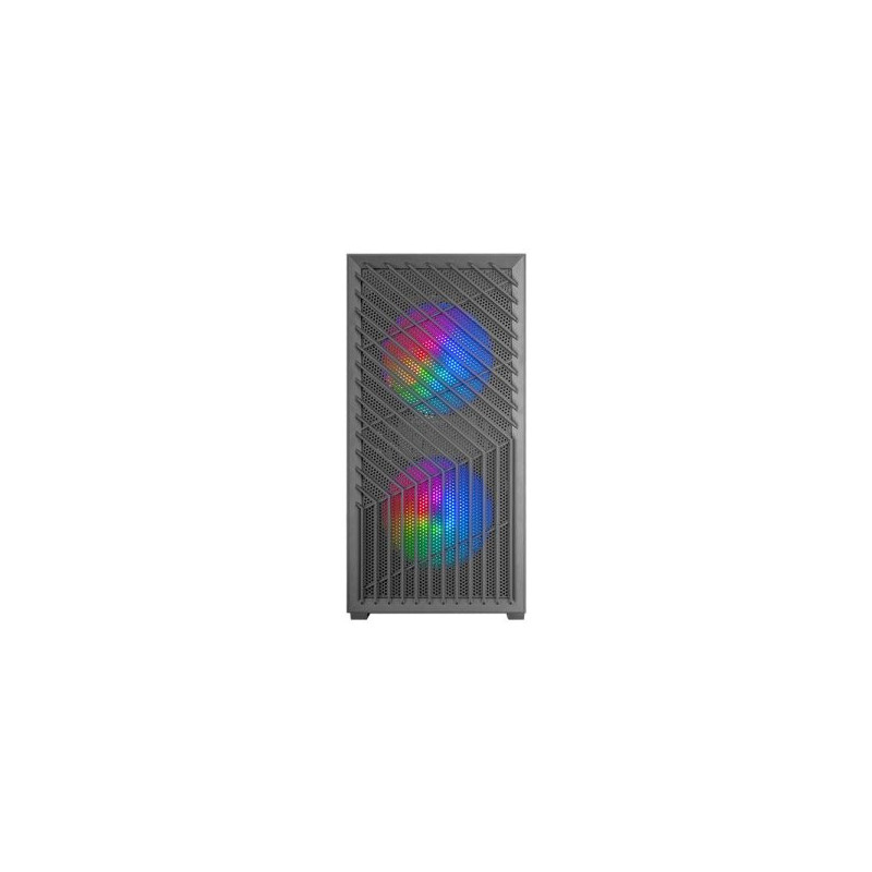 Caja microatx gaming mars gaming mcvortex cristal templado frontal mesh gpu 273mm 1x3.5 2x2.5 negro