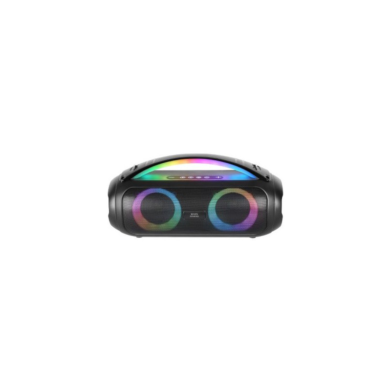 Altavoz bluetooth portable mars gaming mspulsew negro 50w ultrabass rgb bat. 8h bt usb aux fm