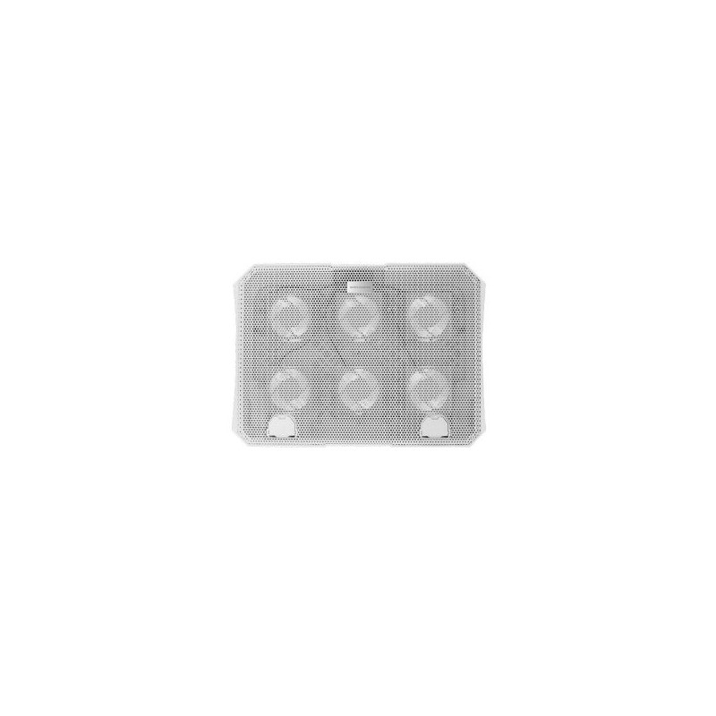 Base de refrigeracion para portatiles mars gaming mnbc23w con soporte de movil/tablet 6xfans white