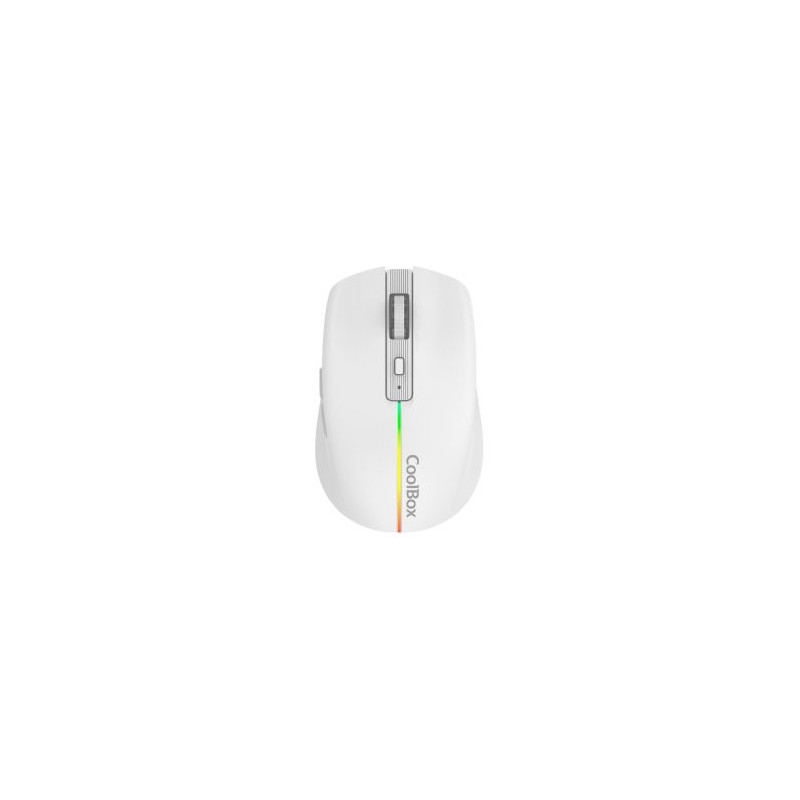 Mouse coolbox gaming wireless w01 1600dpi ajustables 6 botonoes bateria 500mah color blanco