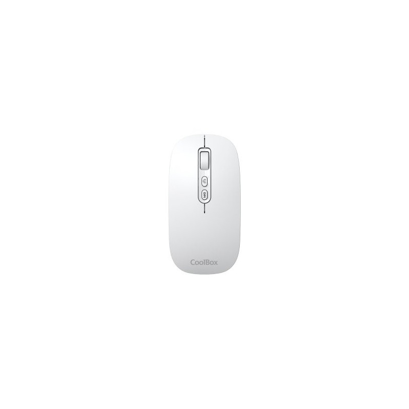 Mouse coolbox multidispositivo ia w02-w bt5.0 bt3.0 2.4ghz1600dpi 6 botones bateria 500mah blanco