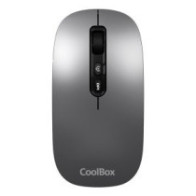 Mouse coolbox multidispositivo ia w02-g bt5.0 bt3.0 2.4ghz1600dpi 6 botones bateria 500mah gris