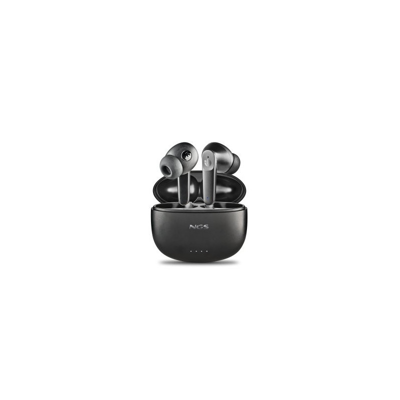 Auricular intrauditivo bluetooth ngs artica hush tws bt 5.3 anc enc 16h microfono control tactil neg