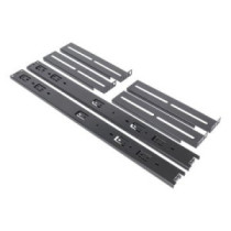 Kit de railes unykach 52094 para caja rack de 1u a 4u material acero pintado negro sistema telescopi