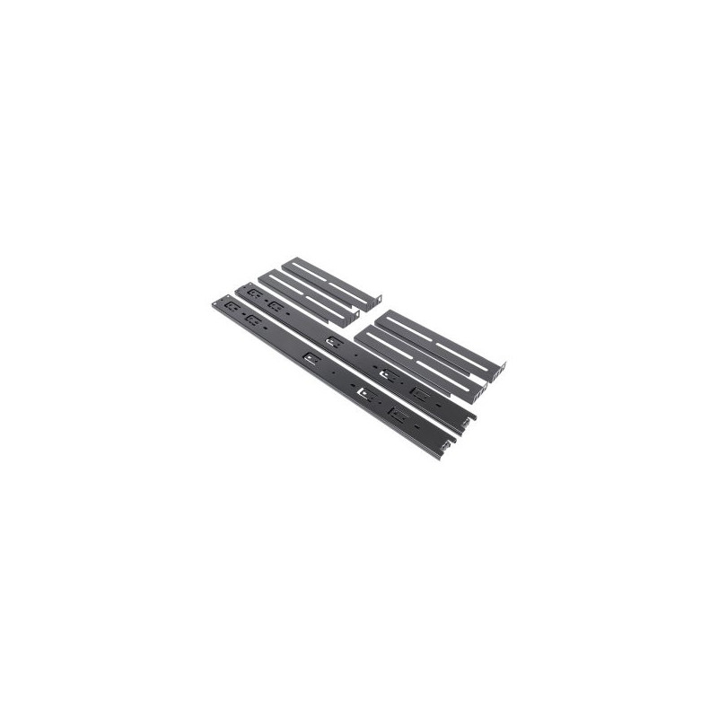 Kit de railes unykach 52094 para caja rack de 1u a 4u material acero pintado negro sistema telescopi