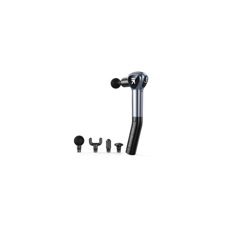 Pistola de masaje muscular renpho reach 5 velocidades 4 cabezales pantalla led