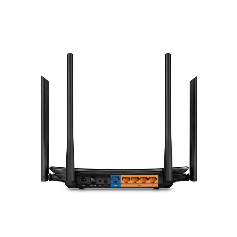 Router wifi dualband tp-link archer c6 ac1200 300mb en 2,4ghz y 867mb en 5ghz 5p giga 4 antenas fija
