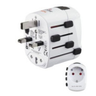 Adaptador de viaje hama de 3 clavijas hasta 150 paises