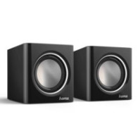 Altavoces 2.0 hama sonic mobil 185 jack 3.5mm alimentado por usb control de volumen color negro