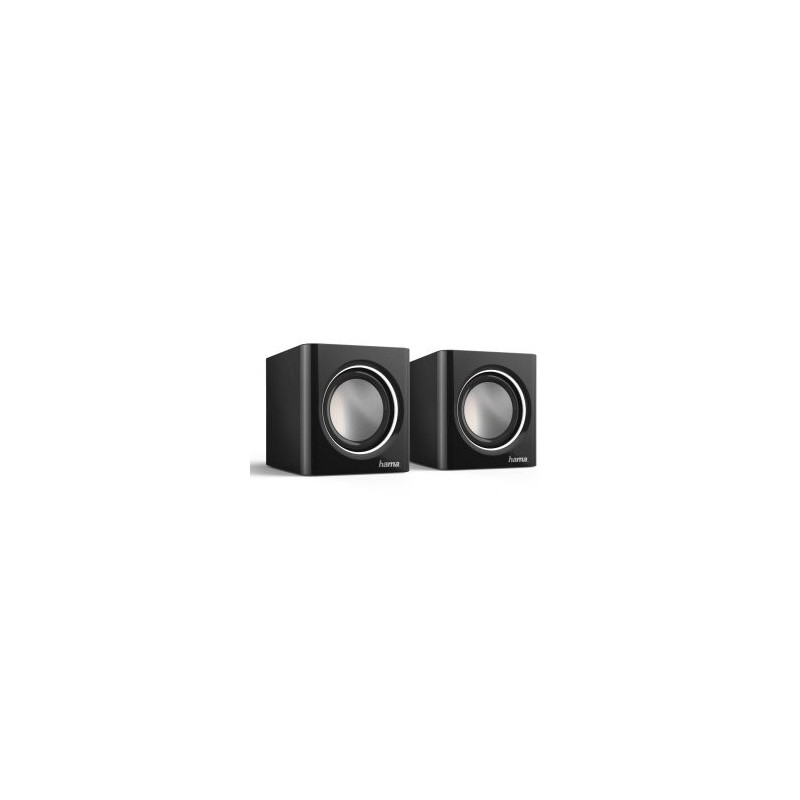 Altavoces 2.0 hama sonic mobil 185 jack 3.5mm alimentado por usb control de volumen color negro