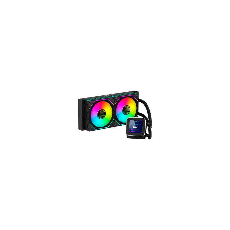 Sistema de refrigeracion liquida abysm ab324011 oceanic lcd 240 negro argb dual fan
