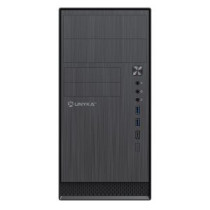 Caja microatx unyka aero c12 frontal aluminio cepillado usb3,0 usb-c color negro sin f.a uk52110v2