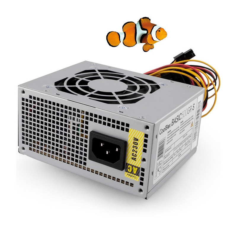 Fuente de alimentacion sfx coolbox 500w basic 500gr-s potencia max para cambios y reparaciones