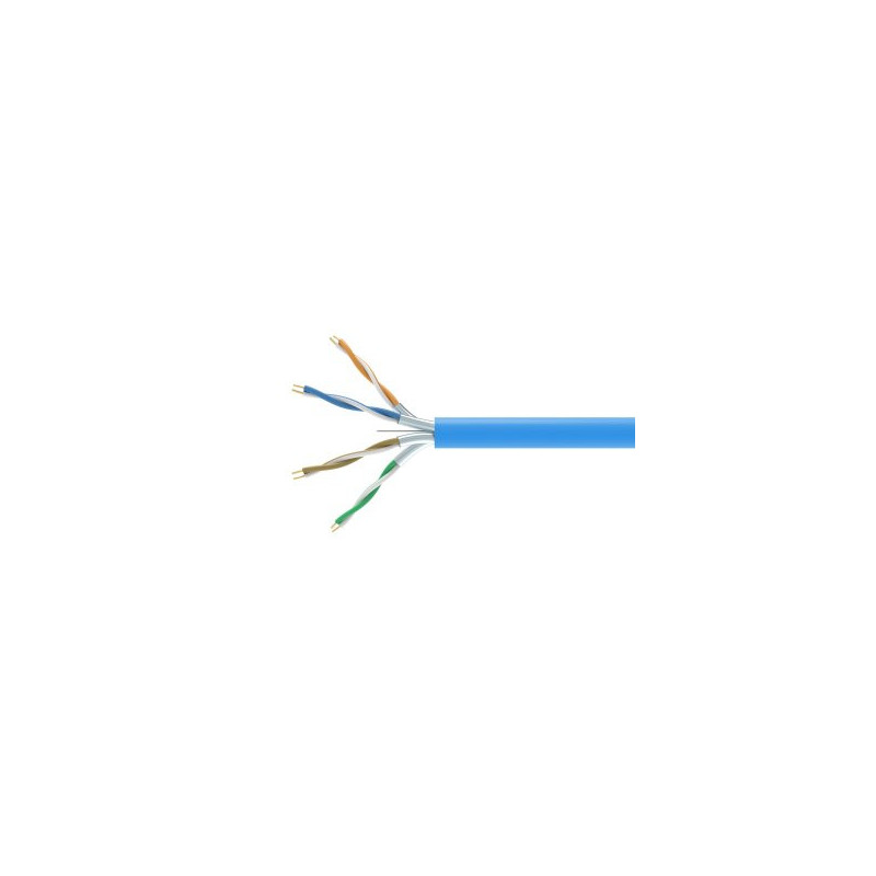 Bobina equip categoria 6a u/ftp 305m eca pvc color azul