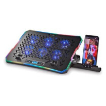 Base de refrigeracion para portatiles ngs hero stand hasta 15,6\ 6 ventiladores pantalla lcd soporte"
