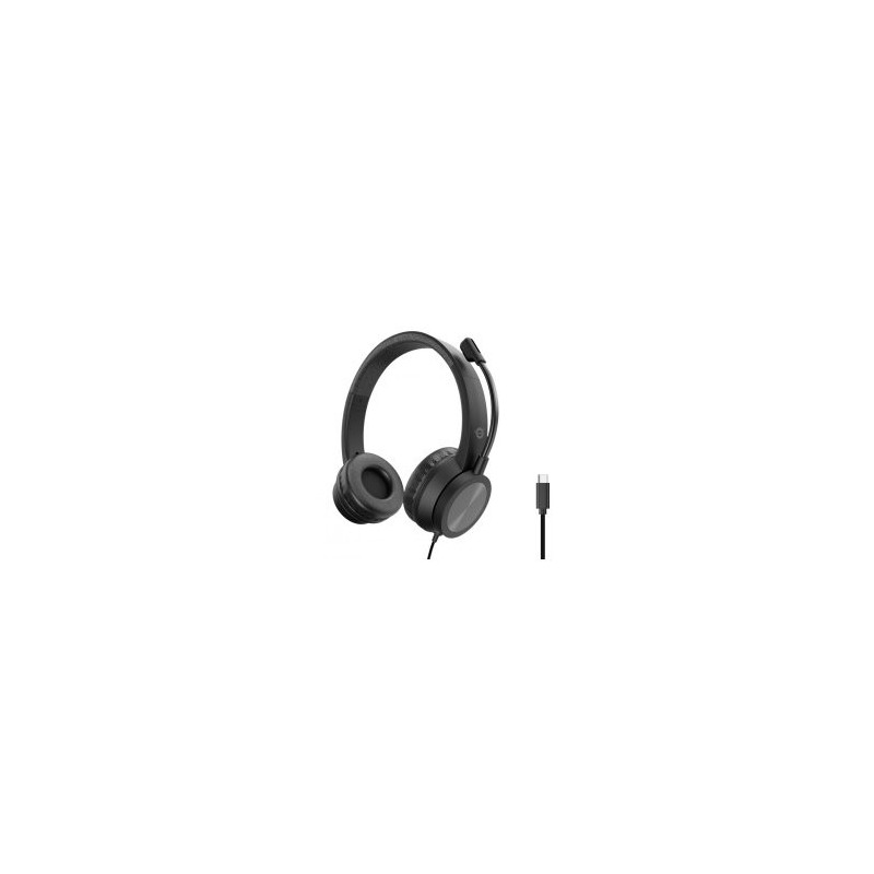 Headset conceptronic polona05bc conexion usb-c microfono flexible control volumen reduccion de ruido
