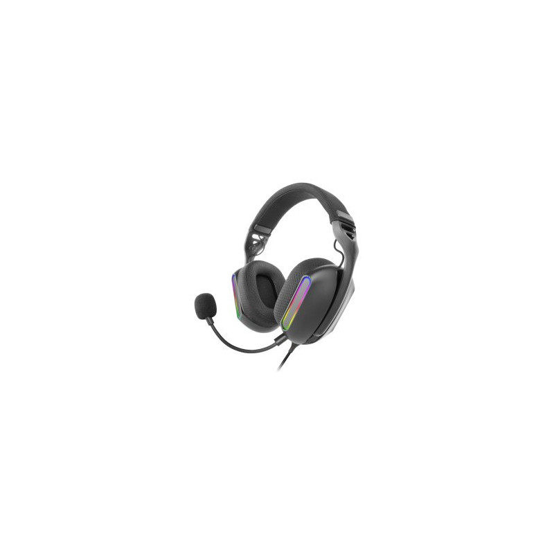 Headset mars gaming mhpro argb jack 3.5mm alimentacion usb control volumen color negro